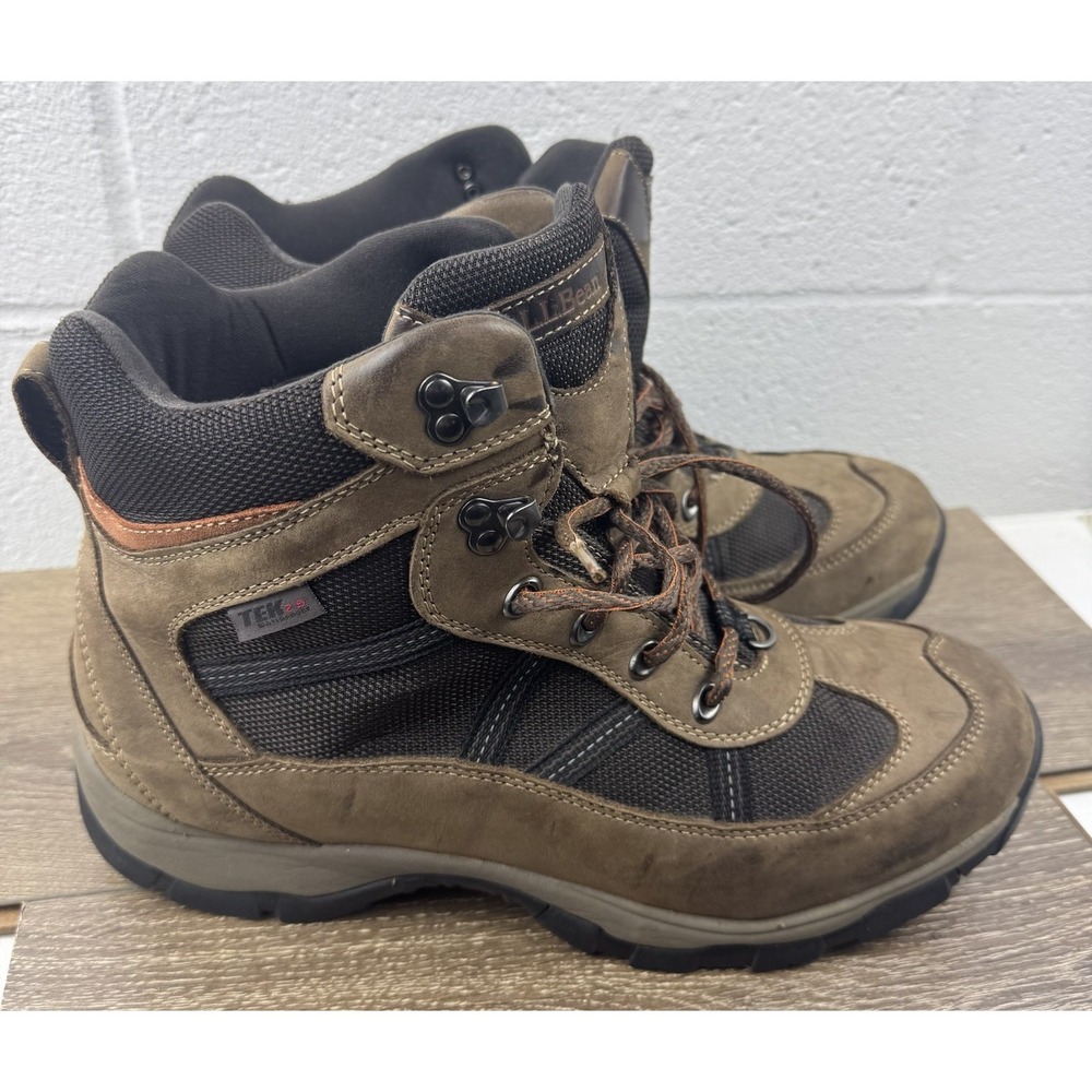 LL Bean Boots Mens Brown Suede Size 13 M Arctic Grip Hiking Primaloft Waterproof